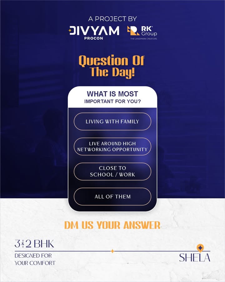 Divyam Procon,  DivyamProcon, 2BHK, 3BHK, ComingSoon, ReflectingYou, LiveTheDivyamWay, SpacesThatMatter, InspiredLiving, RealEstate, PropertyGoals, Property, Shela, Ahmedabad