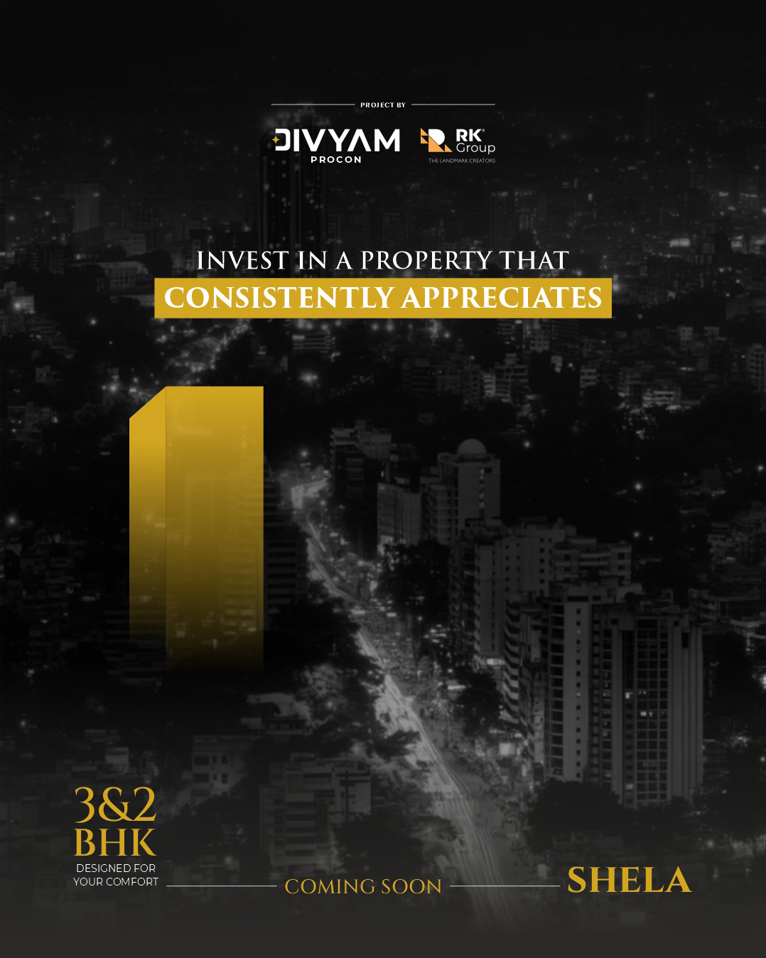 Divyam Procon,  DivyamProcon, 2BHK, 3BHK, ComingSoon, ComfortingHomes, ShelaResidences, RealEstate, InvestmentOpportunity, SmartInvestment, Property, Shela, Ahmedabad