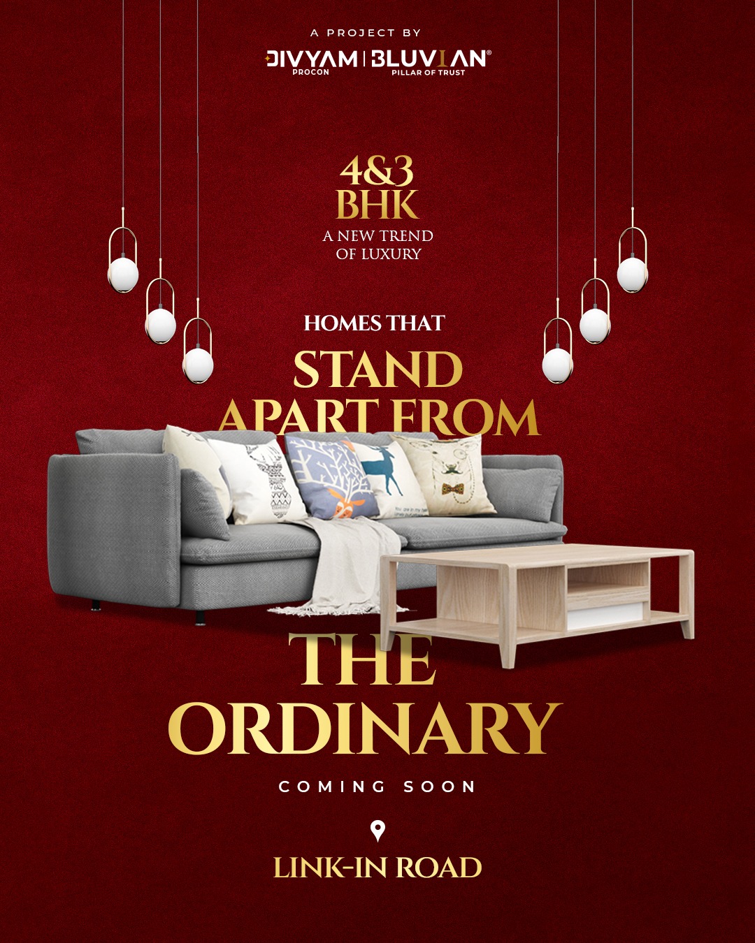 Divyam Procon,  DivyamProcon, BluvianGroup, 3BHK, 4BHK, LuxuryLiving, ComingSoon, DreamHomes, LuxuryRealEstate, InvestmentOpportunity, Property, LinkInRoad, Ahmedabad