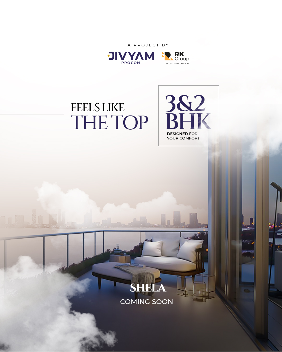 Divyam Procon,  DivyamProcon, 2BHK, 3BHK, ComingSoon, ComfortHomes, ShelaResidences, RealEstate, InvestmentOpportunity, Property, Shela, Ahmedabad