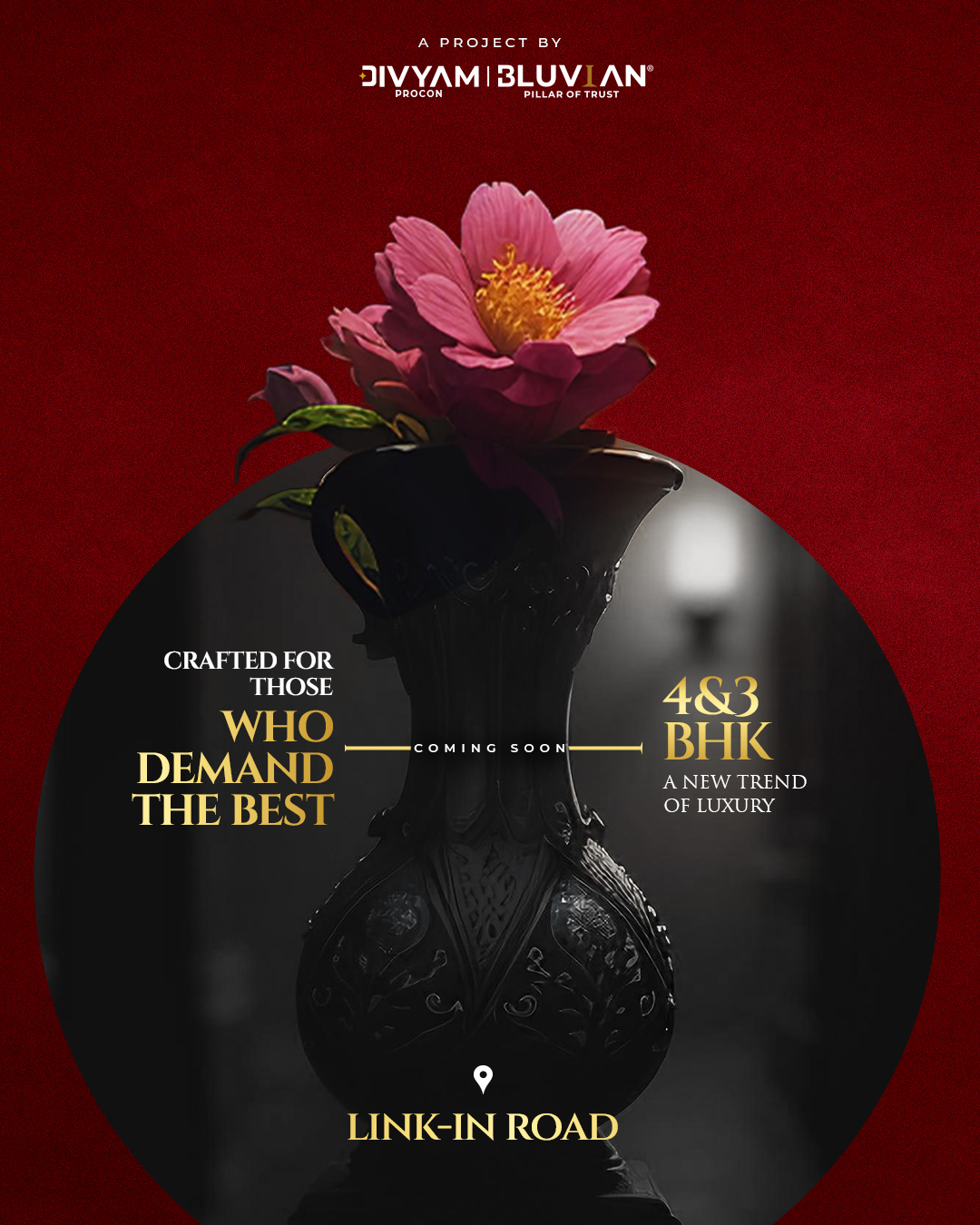 Divyam Procon,  DivyamProcon, BluvianGroup, 3BHK, 4BHK, LuxuryLiving, ComingSoon, DreamHomes, LuxuryRealEstate, InvestmentOpportunity, Property, LinkInRoad, Ahmedabad